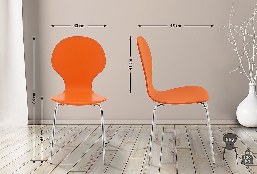 CLP Besucherstuhl Diego (2er Set), stapelbar günstig online kaufen