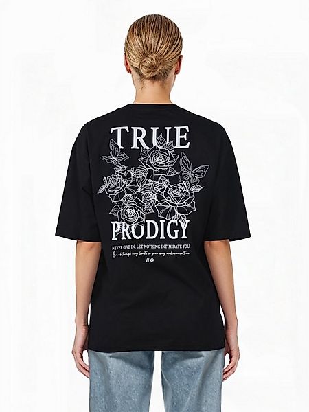 trueprodigy Oversize-Shirt Alex F Logoprint Rundhals dicker Stoff günstig online kaufen
