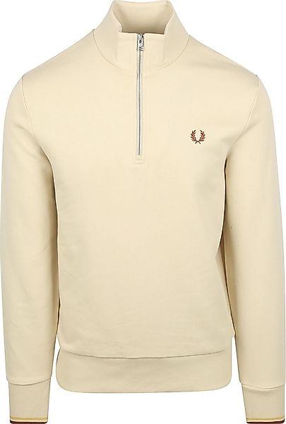 Fred Perry Half Zip Pullover Ecru - Größe XXL günstig online kaufen