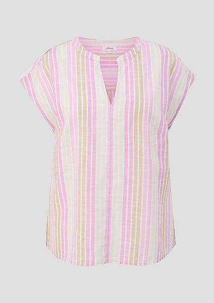 s.Oliver Blusentop Gestreifte Baumwoll-Bluse im Relaxed günstig online kaufen