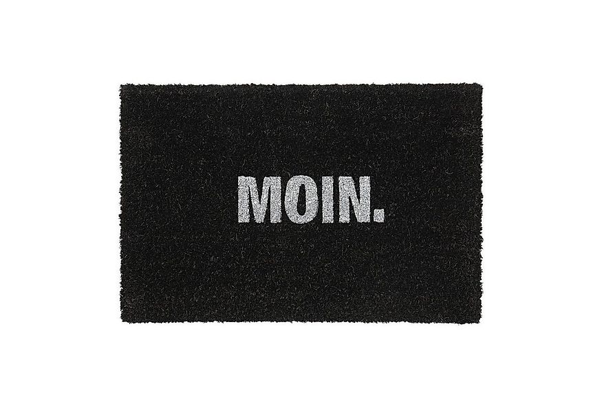 relaxdays Fußmatte "Moin." schwarz, Höhe: 15 mm günstig online kaufen