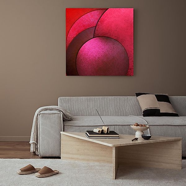 queence XXL-Wandbild "Akustikbild Abstrakt Rot", Abstrakt-Abstrakte-Art-For günstig online kaufen