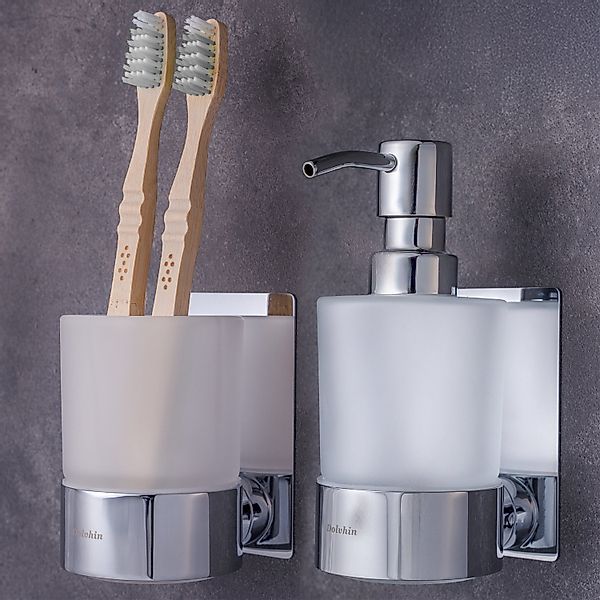 Dolvhin Seifenspender und Zahnputzbecher Set, Glas günstig online kaufen