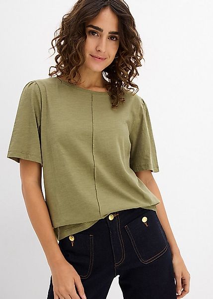 bonprix T-Shirt lockere Passform, weite Ärmel mit dezenter Raffung an der S günstig online kaufen