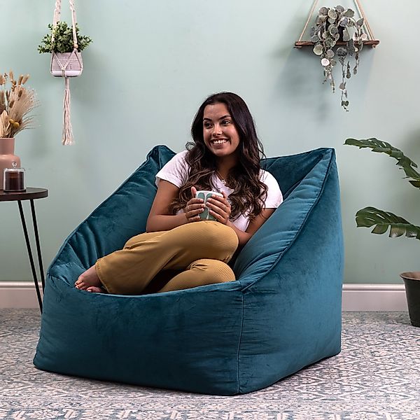 icon Sitzsack Riesen Sessel aus Samt günstig online kaufen