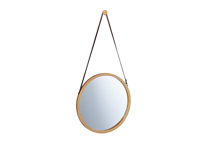 relaxdays Wandspiegel Hängespiegel rund mit Bambusrahmen günstig online kaufen