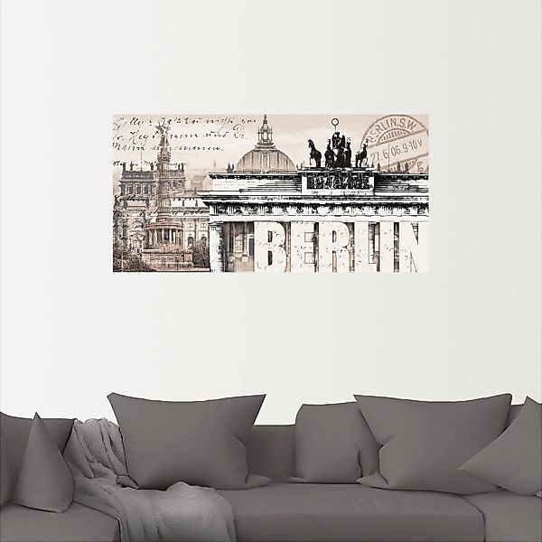 Artland Wandbild "Berlin II", Deutschland, (1 St.), als Leinwandbild, Poste günstig online kaufen