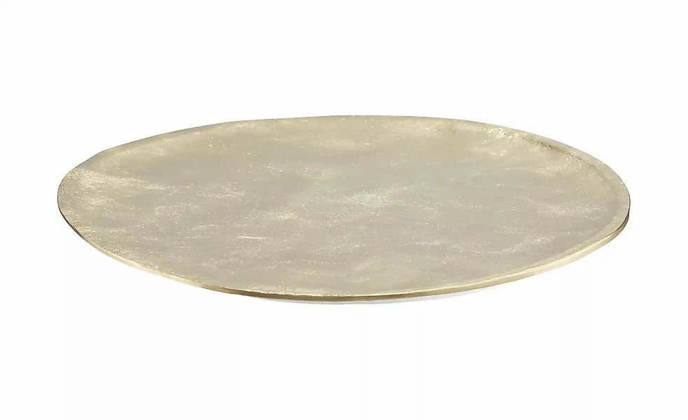 HOME STORY Deko Teller   ¦ gold ¦ Aluminium ¦ Maße (cm): H: 2  Ø: 43 Access günstig online kaufen