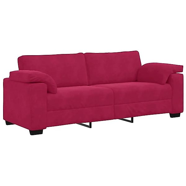 vidaXL 3-Sitzer-Sofa Weinrot 178 cm Samt 4105281 günstig online kaufen
