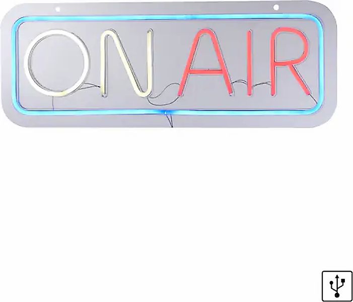 JUST LIGHT LED Wandleuchte »NEON-ONAIR«, 1 flammig, Leuchtmittel LED-Board günstig online kaufen