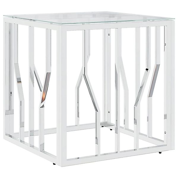 vidaXL Ablagetisch, Couchtisch Silbern 50x50x50 cm günstig online kaufen