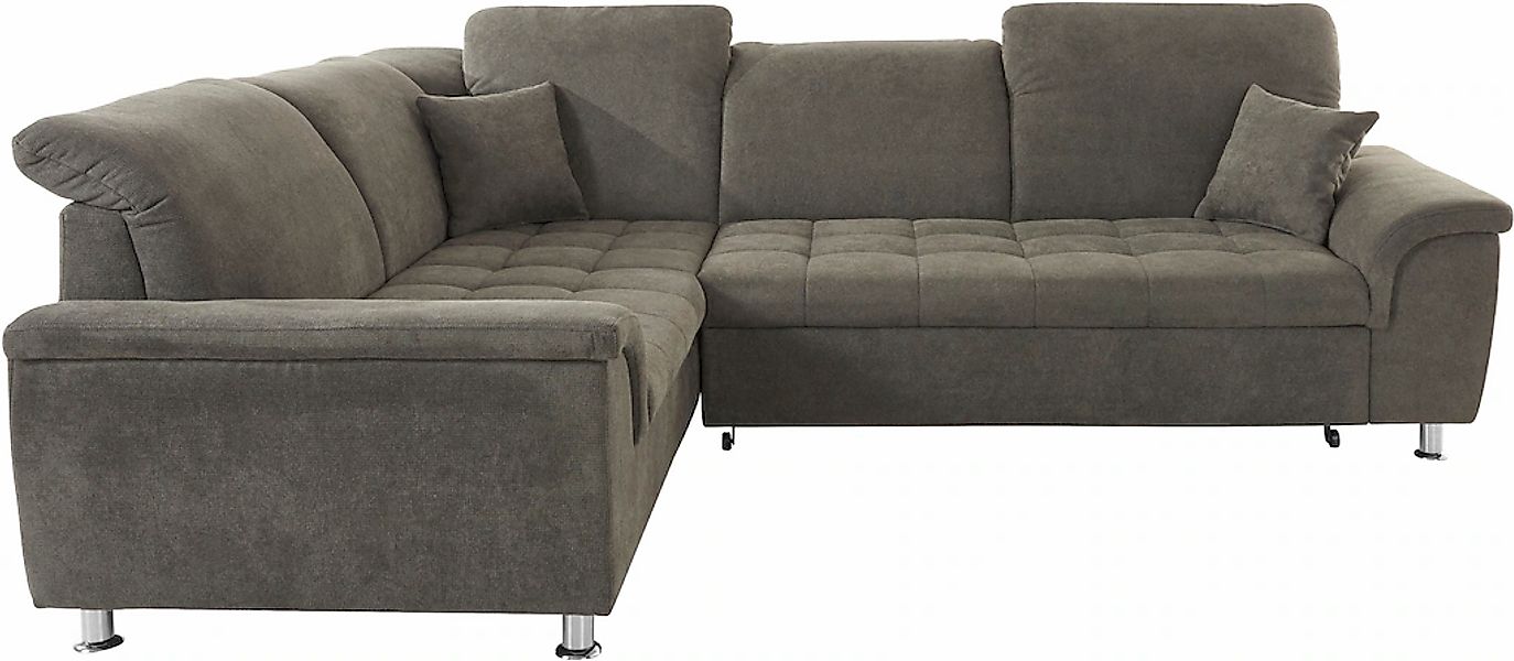 DOMO collection Ecksofa "Franzi, zeitlos und elegant, moderne Sitzheftung, günstig online kaufen