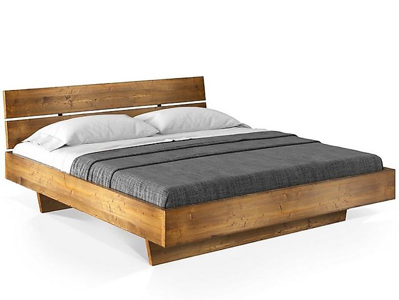 Moebel-Eins Massivholzbett, CURBY Wangenbett mit Kopfteil, Material Massivh günstig online kaufen