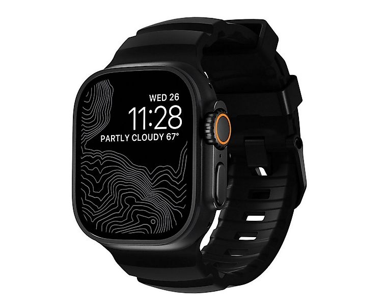 Nomad Smartwatch-Armband Rocky Point Band 46/49mm Carbon Connector günstig online kaufen