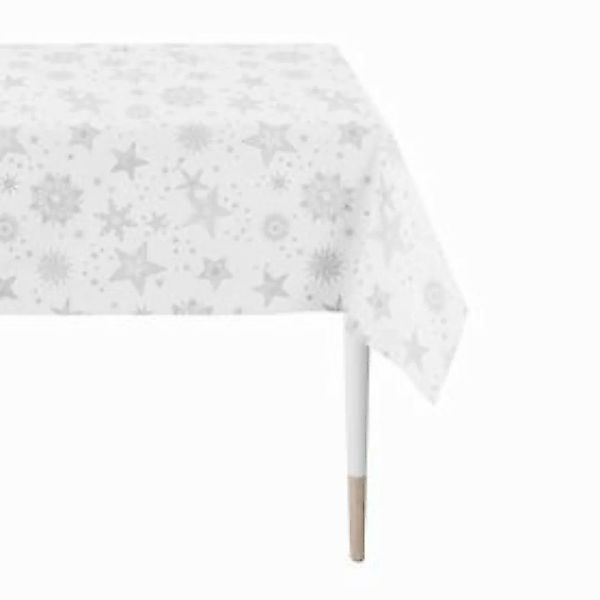 Tischwäsche 'Shining Stars' Tischdecke 250 x 150 cm weiß/silberfarben günstig online kaufen