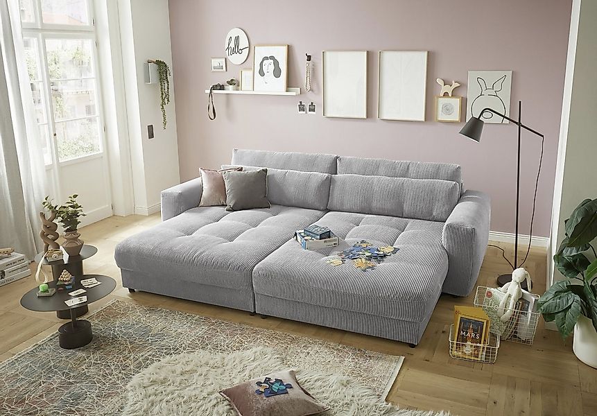 ED EXCITING DESIGN Big-Sofa Barura, mit Rückenkissen günstig online kaufen