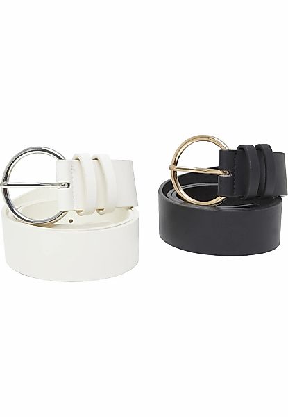 URBAN CLASSICS Synthetikgürtel "Urban Classics Unisex Basic PU Belt 2-Pack" günstig online kaufen