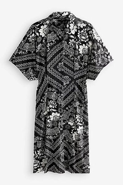 Next Minikleid Kurzärmeliges Jersey-Hemdkleid in Minilänge (1-tlg) günstig online kaufen