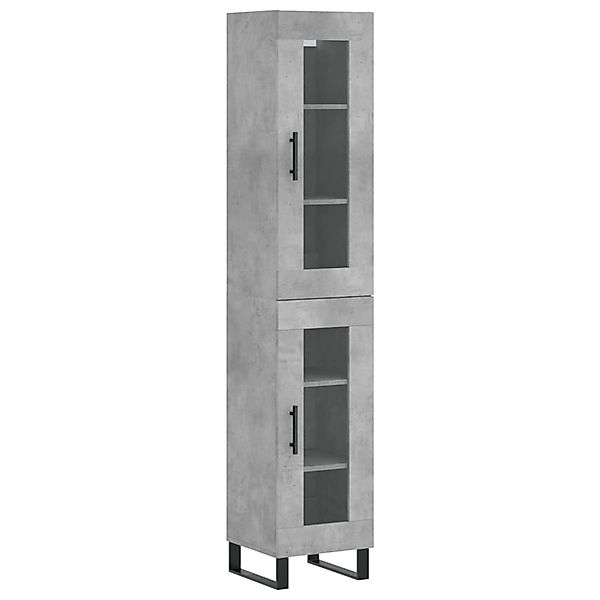 vidaXL Highboard Betongrau 34,5x34x180 cm Holzwerkstoff 3199453 günstig online kaufen