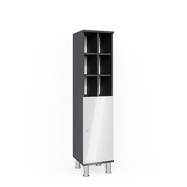 Vicco Midischrank Fynn, Weiß Hochglanz/Anthrazit, 30 günstig online kaufen