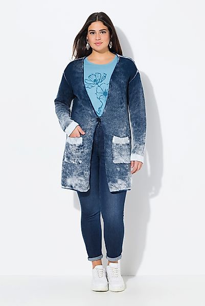Ulla Popken Strickjacke Strickjacke V-Ausschnitt Knopfverschluss günstig online kaufen