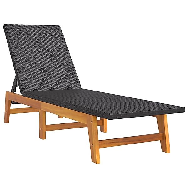 vidaXL Gartenliege Sonnenliege Schwarz und Braun günstig online kaufen