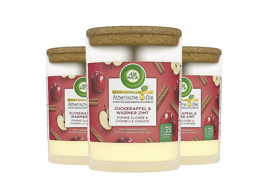 Air Wick Duftkerze 3 x Air Wick Duft Stimmungskerze Zuckerapfel & Warmer Zi günstig online kaufen