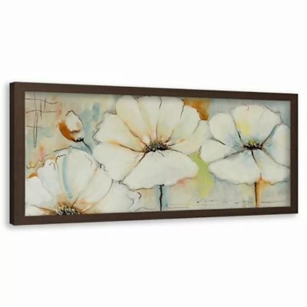 FEEBY® Kunst gemalte Blumen Leinwandbilder bunt Gr. 120 x 40 günstig online kaufen