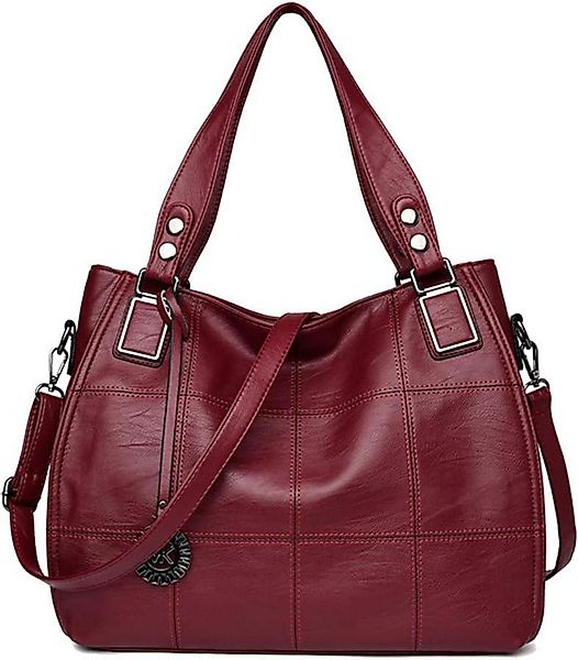 LuxusKollektion Hobo Damen Hobo Schultertasche Weinrot günstig online kaufen
