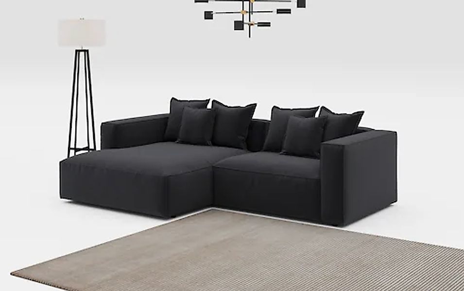 INOSIGN Ecksofa »Cowboy L-Form« mit 6 Kissen, kubisches Sofa günstig online kaufen