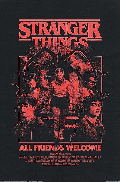 Poster Stranger Things - Staffel 5 - All Friends Welcome - Poster 61x91,5 c günstig online kaufen
