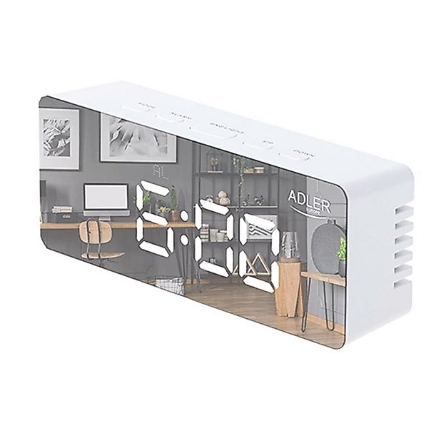 Adler Wecker AD 1189 W weiß, LED Anzeige, Datum, Uhrzeit, Raumtemperatur, N günstig online kaufen