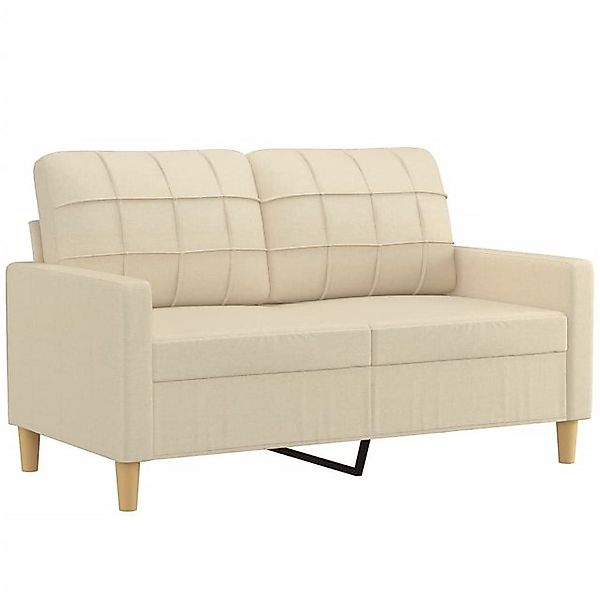 vidaXL Sofa 2-Sitzer Sofa Couch Möbel Creme 120 cm Stoff günstig online kaufen