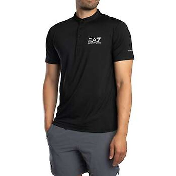 Emporio Armani EA7  T-Shirt Ventus 7 Logo-T-Shirt mit Knöpfen günstig online kaufen
