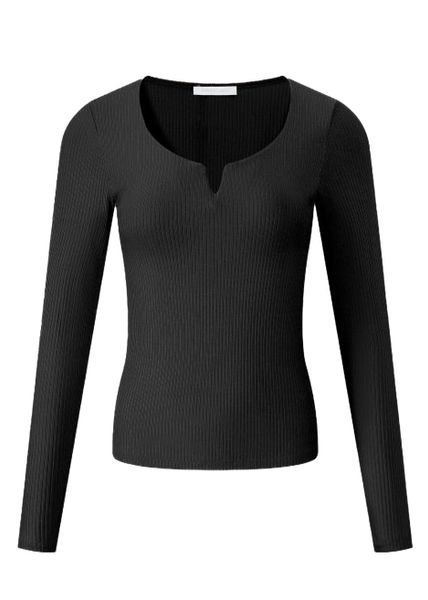 SASSYCLASSY Longshirt Geripptes Langarmshirt Damen mit günstig online kaufen