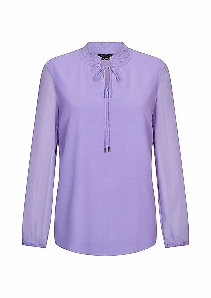 GOLDNER Chiffonbluse "Kurzgröße Elegante Jersey-Bluse mit Rundhals" Gummibu günstig online kaufen