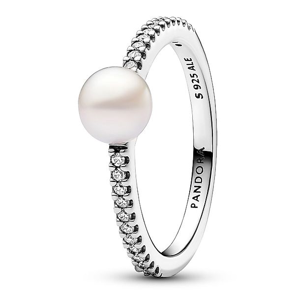 Pandora Silberring Silber Süßwasser-Zuchtperle und Pavé günstig online kaufen