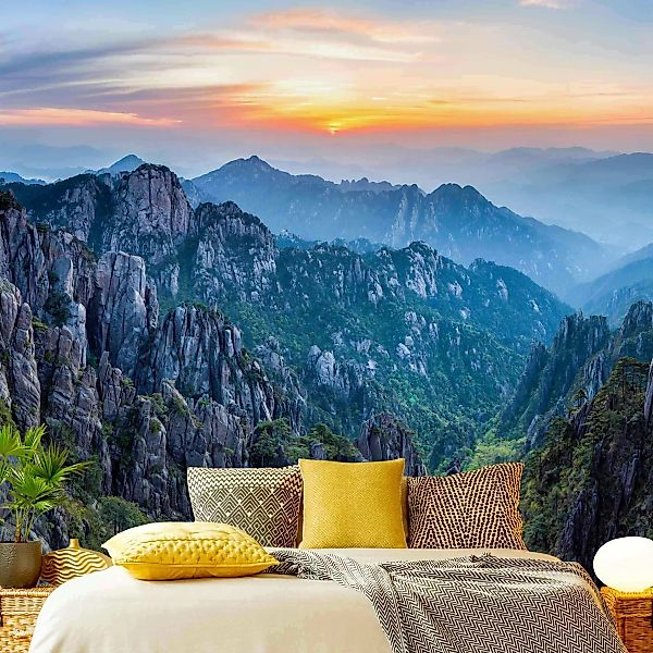 Fototapete Sonnenaufgang über dem Huangshan Gebirge günstig online kaufen