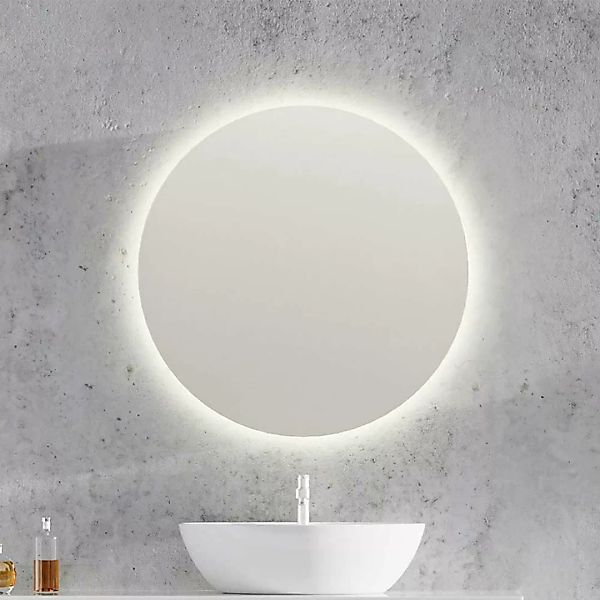 Runder Badspiegel mit LED Beleuchtung 60 cm Durchmesser günstig online kaufen