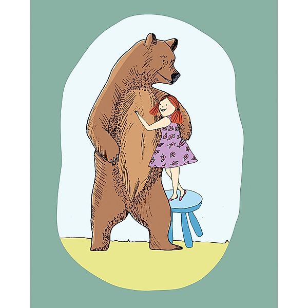 Komar Bild "Lili and Bear" Tiere 1 Stk. tlg. Wandbild zur Dekoration - ohne günstig online kaufen