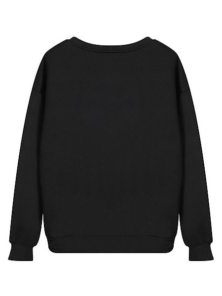 PYLIKE Fleecepullover Fleecepullover Damen,Sweatshirt mit kreuzen Print,Lan günstig online kaufen