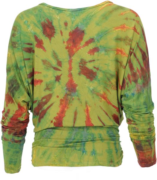 Guru-Shop Longsleeve Batik Hippie Shirt, Unikat günstig online kaufen