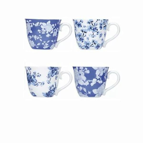Neuetischkultur Espressotassen-Set 4-tlg. Blumendekor Mikasa blau/weiß günstig online kaufen