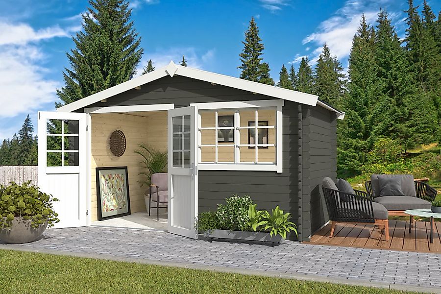 Nordic Holz Gartenhaus "Axel 230", (Doppelfenster und Doppeltür) günstig online kaufen