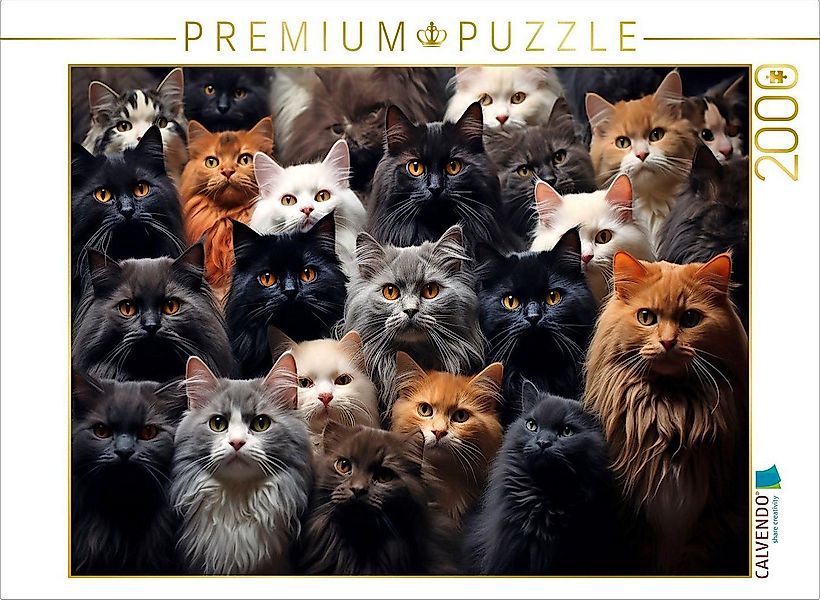 CALVENDO Puzzle CALVENDO Puzzle Viele Katzen auf einem Bild, 2000 Teile Leg günstig online kaufen