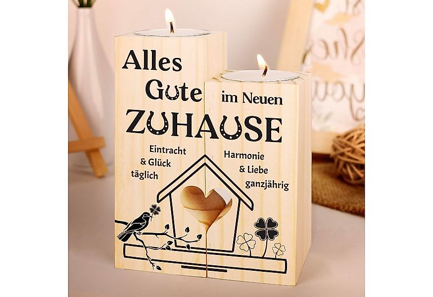 LuxusKollektion Kerzenständer Geschenk Einzug ins Haus Kerzenständer Holz E günstig online kaufen