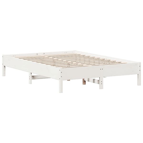 vidaXL Massivholzbett ohne Matratze Weiß 160x200 Kiefernholz 842691 günstig online kaufen