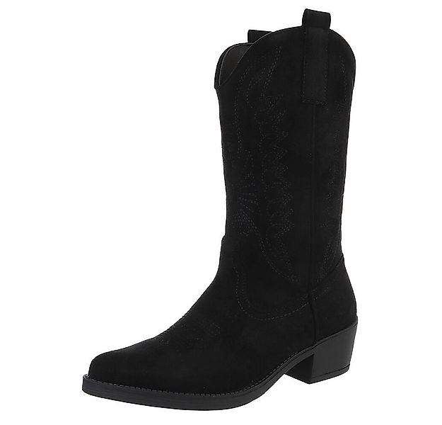 Ital-Design Moderner Western-Stiefel mit Stickerei für Damen Westernstiefel günstig online kaufen