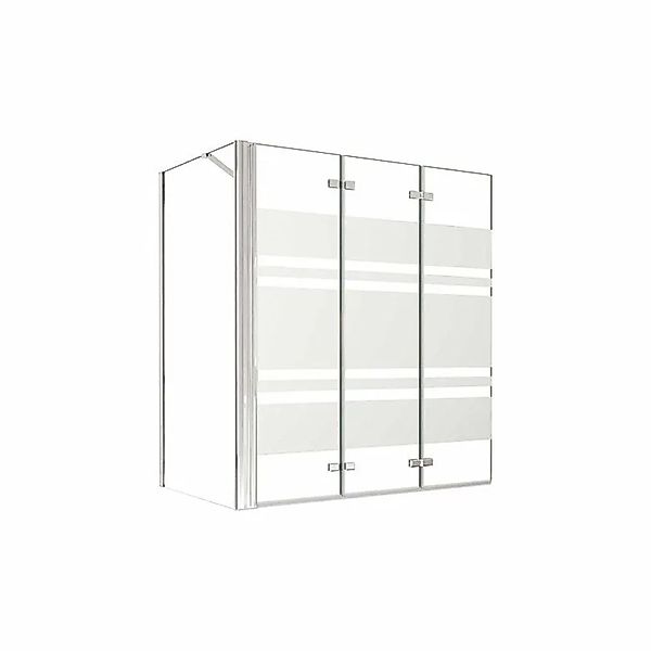 Duschparadies 140 x 140 cm Badewannenaufsatz Mit 60 cm Seitenwand 3-tlg Fal günstig online kaufen