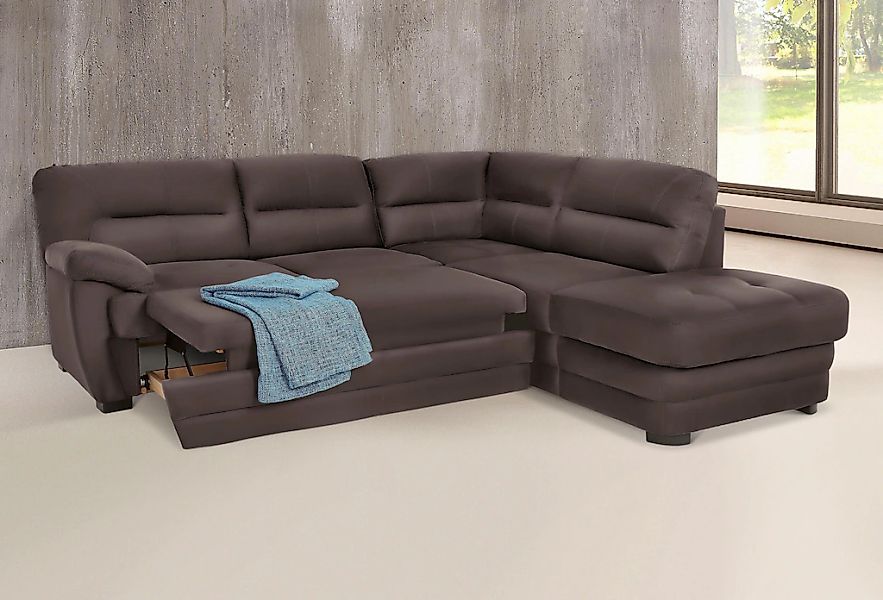 COTTA Ecksofa "Royale L-Form" wahlweise mit Bettfunktion günstig online kaufen